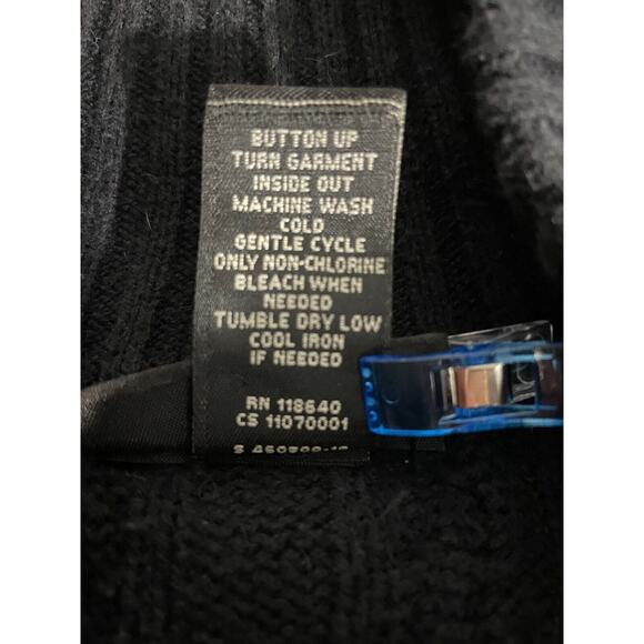 Lane Bryant 14/16w Long Black Cotton Blend Knit Cardigan Sweater Short Sleeve - Picture 10 of 10